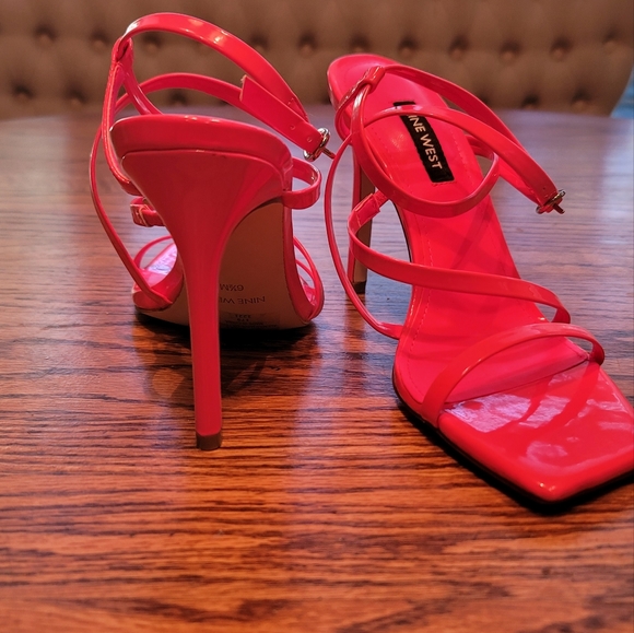 Nine West Shoes Nine West Tilas Neon Hot Pink Patent Leather Square